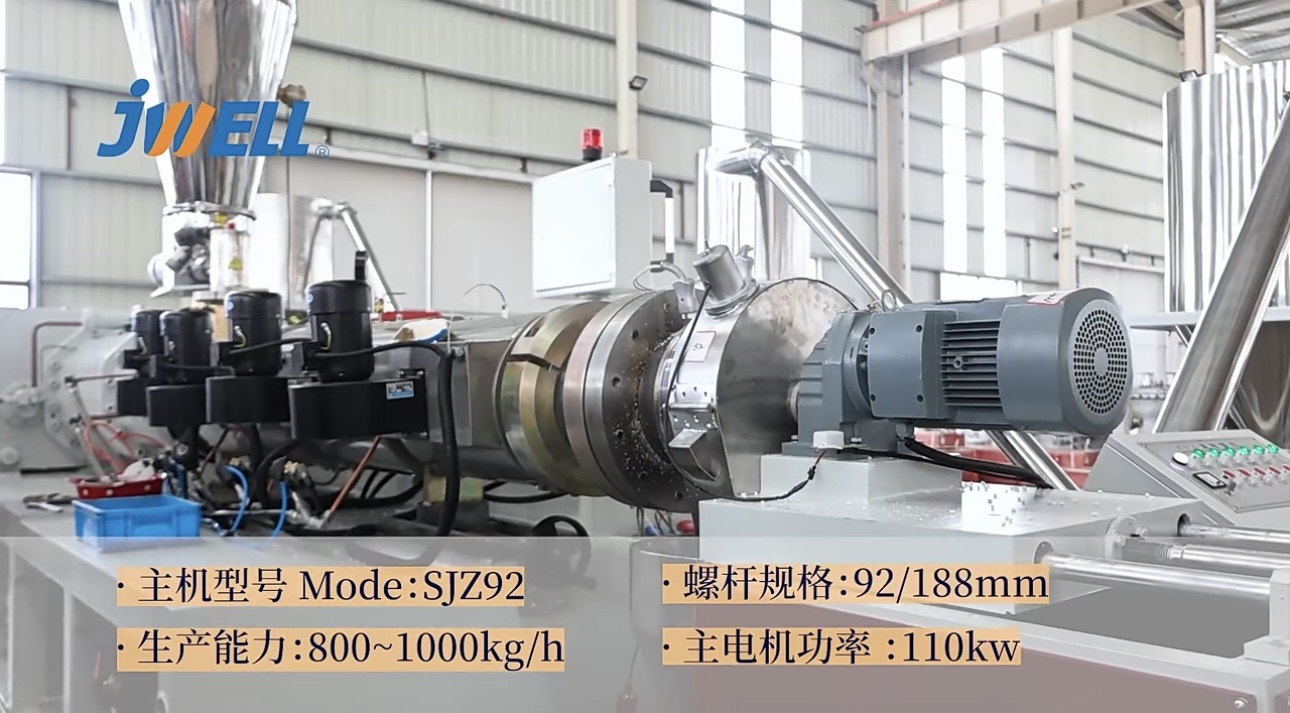 Máquinas extrusoras Jwell Contador Extrusoras de parafuso duplo cônico Pelletizier de PVC/Máquina granuladora 