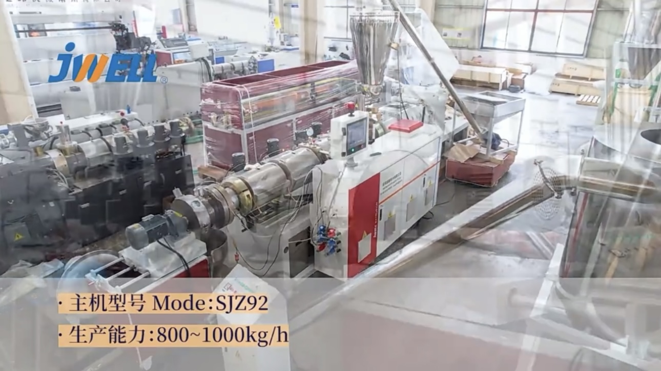 Máquinas extrusoras Jwell Contador Extrusoras de parafuso duplo cônico Pelletizier de PVC/Máquina granuladora 