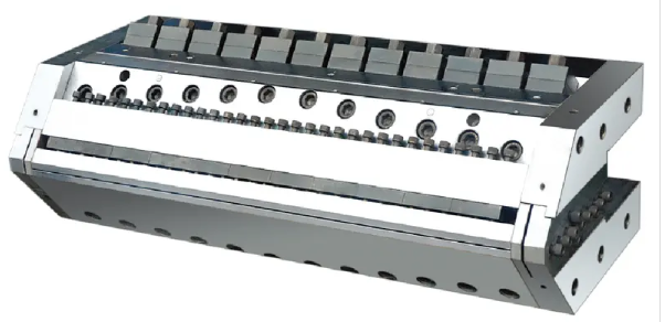 Matriz de folha de coextrus&atilde;o no molde para fabrica&ccedil;&atilde;o de chapas de precis&atilde;o