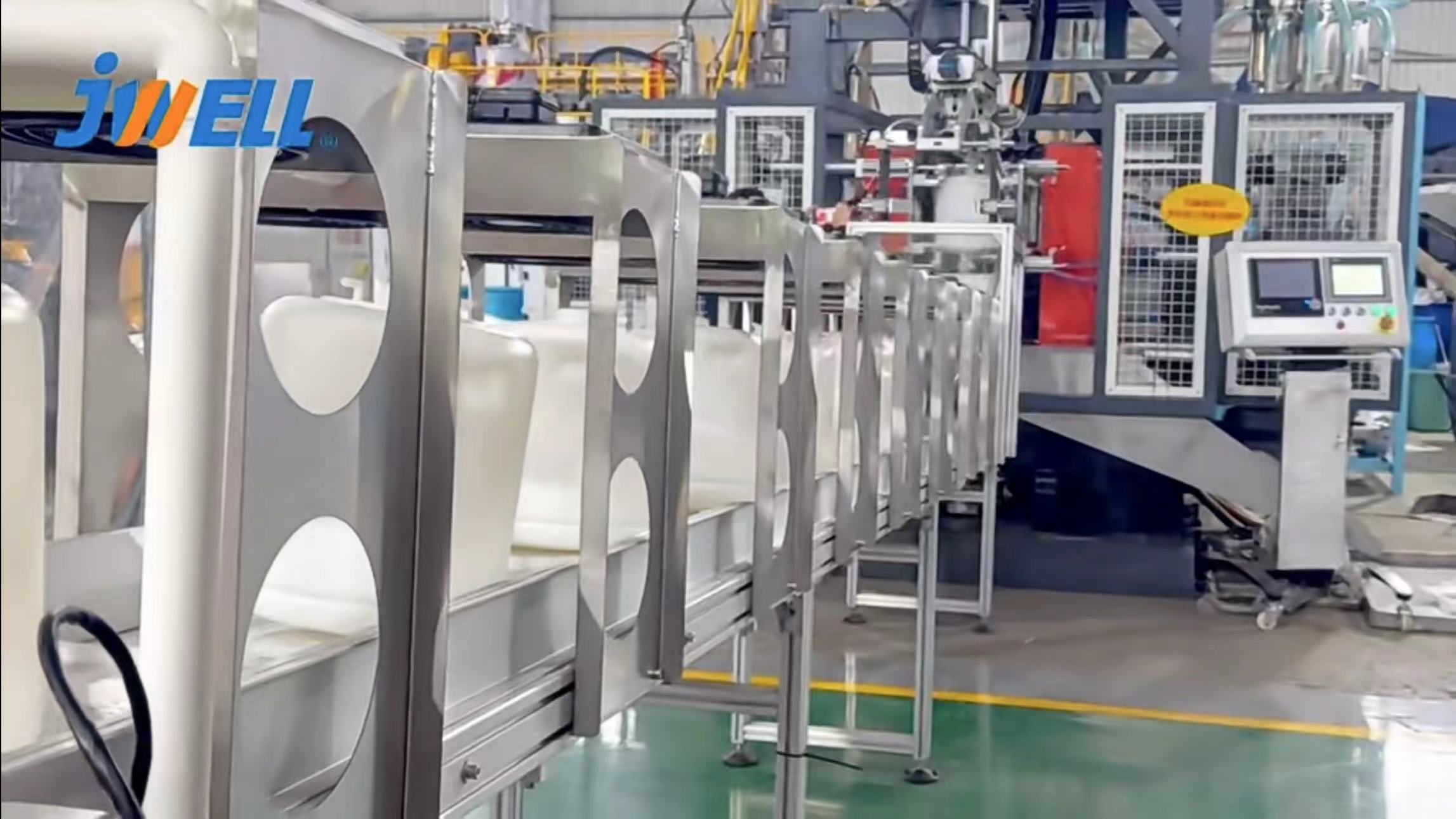 Máquina de moldagem por sopro de estação dupla JWELL 50L/100L para recipiente de líquido químico de barril de flange aberto