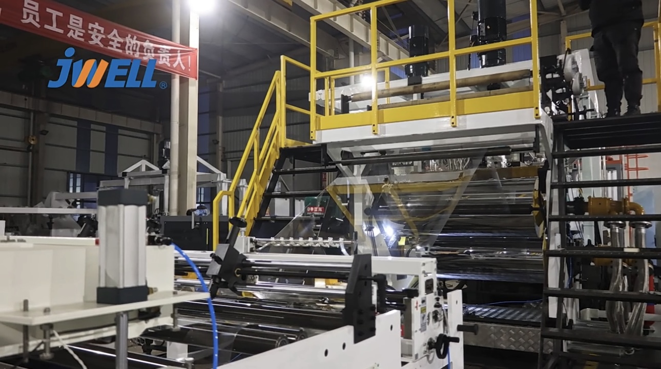 Extrusora de parafuso único Jwell PET/PLA Máquina extrusora de folha de plástico de alta capacidade