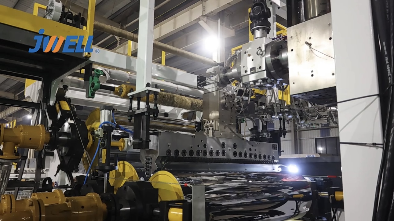 Extrusora de parafuso único Jwell PET/PLA Máquina extrusora de folha de plástico de alta capacidade