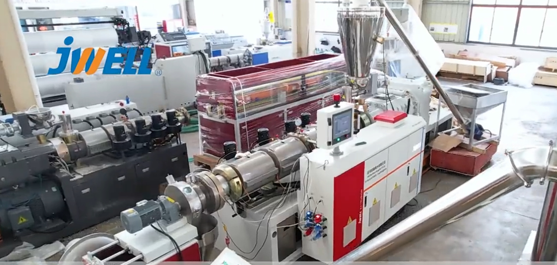 Máquinas extrusoras Jwell Contador Extrusoras de parafuso duplo cônico Pelletizier de PVC/Máquina granuladora 