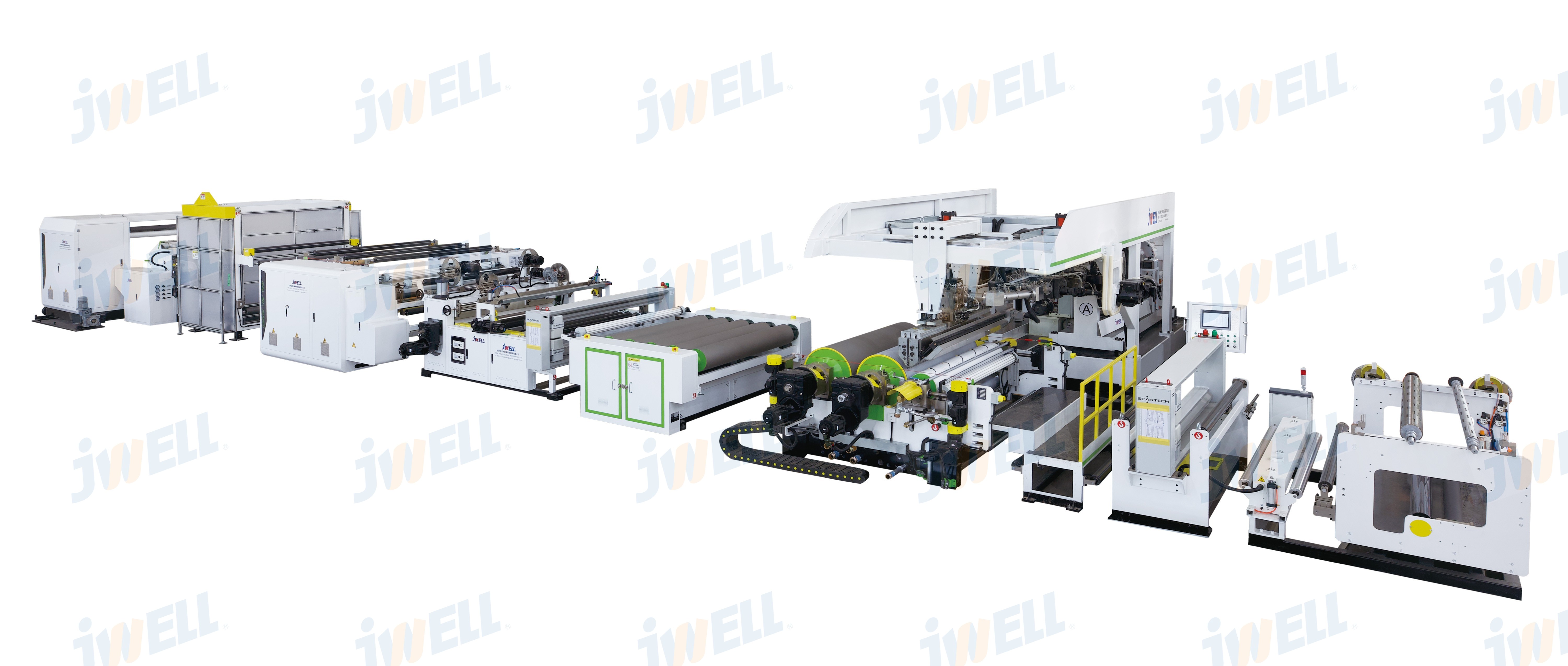 Linha máquina extrusora composta on-line da máquina da extrusão do filme da laminação da carcaça de Jwell TPU